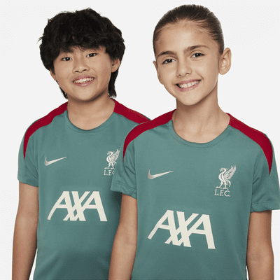 Haut de foot en maille à manches courtes Nike Dri-FIT Liverpool FC Strike pour ado