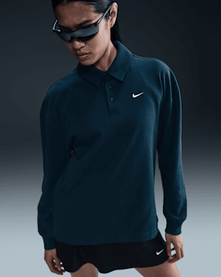 Женские  Nike Sportswear Essential Oversized Long-Sleeve Polo