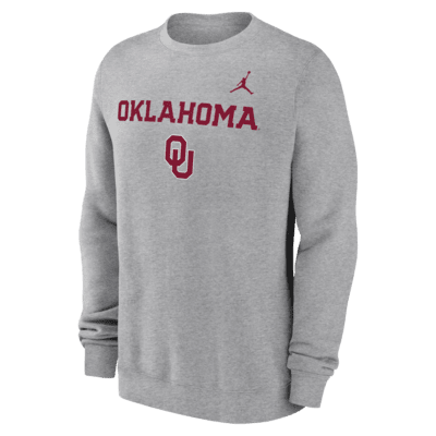 Oklahoma Sooners Primetime Primary Stack Men's Nike College Pullover Crew