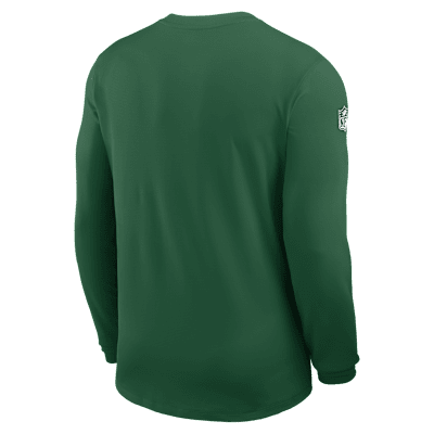 Playera de manga larga Nike Dri-FIT de la NFL para hombre New York Jets Sideline Coach