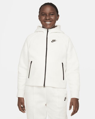 Nike Sportswear Tech Fleece Big Kids' (Girls') Full-Zip Hoodie ...