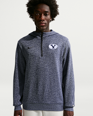 Мужское худи BYU Cougars Nike NCAA Basketball Coaches' Pullover Hoodie для баскетбола
