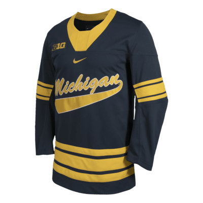 Jersey de hockey universitario Nike para hombre Michigan