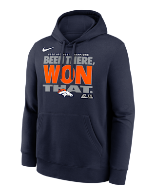 Мужское худи Denver Broncos 2025 AFC West Champions Trophy Nike NFL Pullover Hoodie