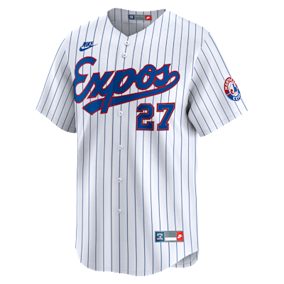 Jersey Nike Dri-FIT de la MLB Limited para hombre Vladimir Guerrero Montreal Expos Cooperstown