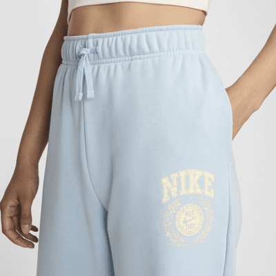 Pants de entrenamiento oversized de tiro medio para mujer Nike Sportswear Club Fleece