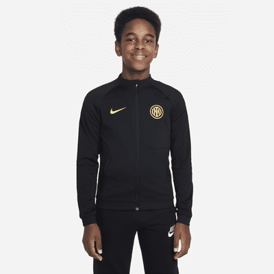 Inter Milan Academy Pro Knit voetbaljack met rits over de hele lengte voor  kids. Nike BE