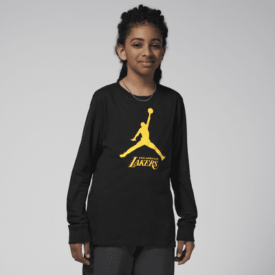 Los Angeles Lakers Essential Older Kids' (Boys') Jordan NBA Long-Sleeve T-Shirt