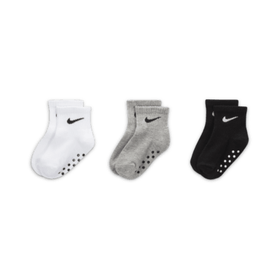 Nike Core Swoosh Toddler Gripper Socks Box Set (3 Pairs)