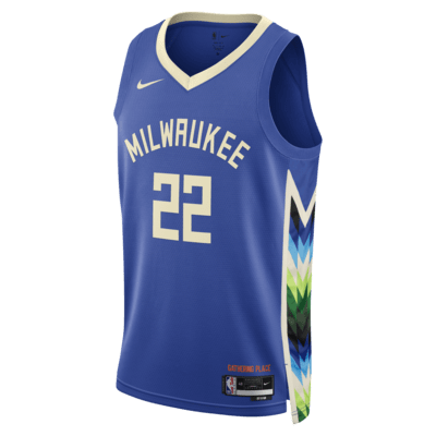 Men's Milwaukee Bucks Giannis Antetokounmpo Nike Blue 2020/21 Swingman  Player Jersey - City Edition