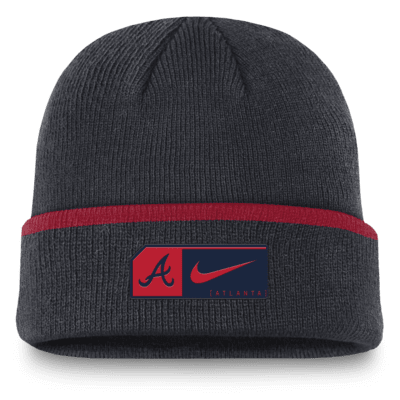 Gorro con dobladillo Nike de la MLB para hombre Atlanta Braves Terra