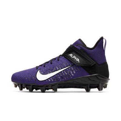 purple and black football cleats
