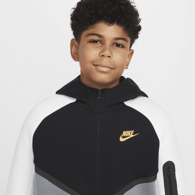 Nike Sportswear Tech Fleece hosszú cipzáras kapucnis pulóver nagyobb gyerekeknek (bővített méret)