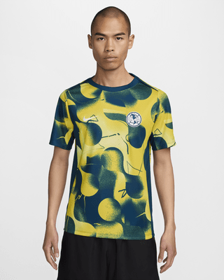 Мужские шорты Club América Academy Pro Nike Dri-FIT Soccer Short-Sleeve Pre-Match Top