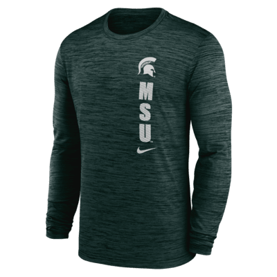 Michigan State Spartans Sideline Velocity Men's Nike Dri-FIT College Long-Sleeve T-Shirt