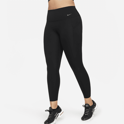 Nike Universa közepes tartást adó, 7/8-os, magas derekú női leggings zsebekkel