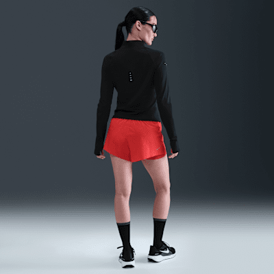 Playera de correr Dri-FIT de cierre completo capa intermedia para mujer Nike Swift