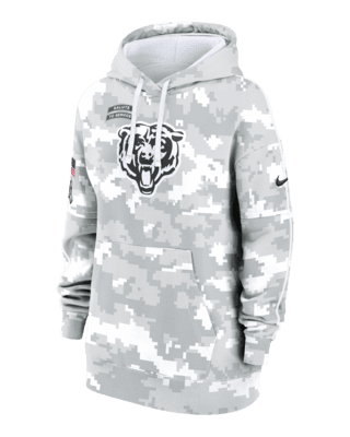 Женское худи Chicago Bears Salute to Service Primary Edge Club Nike NFL Pullover Hoodie