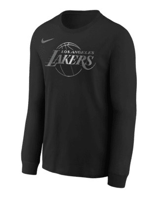 Подростковая футболка Los Angeles Lakers Courtside Big Kids' Nike NBA Boxy Long-Sleeve