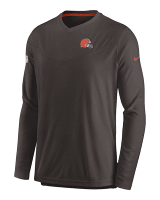 Men's Nike Gray Cleveland Browns Sideline Player UV Performance Long Sleeve T-Shirt Size: Small