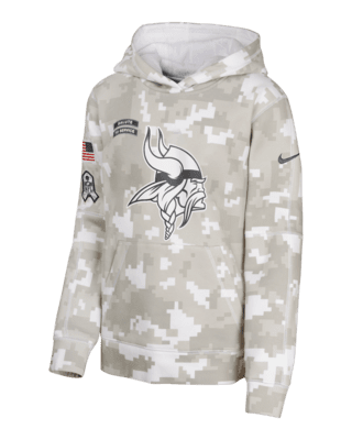 Подростковое худи Minnesota Vikings Salute to Service Primary Edge Club Big Kids' Nike NFL Pullover Hoodie