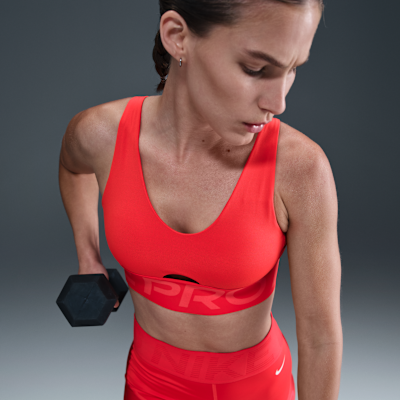 Bra deportivo de media sujeción con almohadillas para mujer Nike Pro Indy Plunge