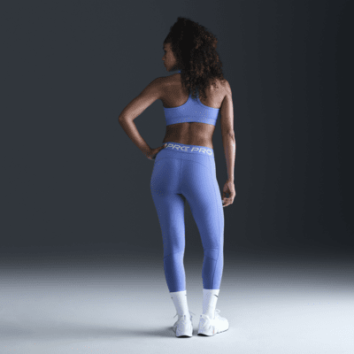 Nike Pro Leggings mit mittelhohem Bund und Mesh-Einsatz für Damen