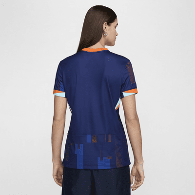 Segunda equipación Stadium Países Bajos 2024/25 (Selección masculina) Camiseta de fútbol tipo réplica Nike Dri-FIT - Mujer