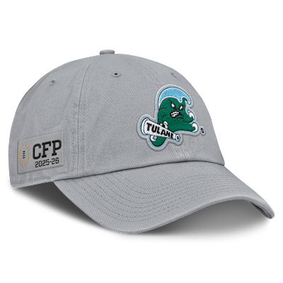 Gorra universitaria Nike ajustable para hombre Tulane 2025/26 College Football Playoff Bound Club