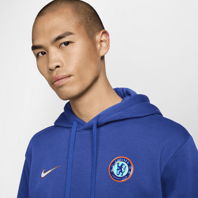 Chelsea FC Club Nike Soccer kapucnis, belebújós férfipulóver