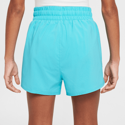 Nike One Big Kids' (Girls') Dri-FIT High-Waisted Woven Training Shorts