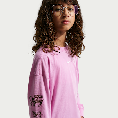 Nike Sportswear Older Kids' (Girls') Oversized Long-Sleeve T-Shirt