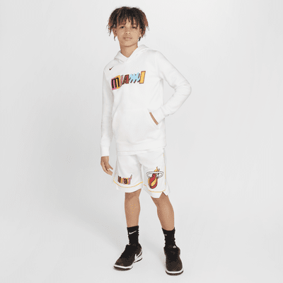 Miami Heat City Edition Nike NBA-Fleece-Hoodie für ältere Kinder