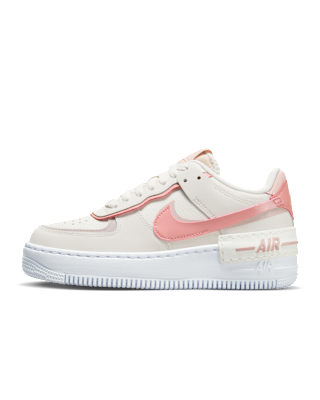Nike Sneaker Air Force Pink Check Af1 White Air Forces With Pink