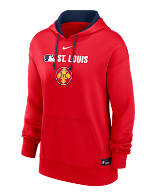 Женское худи St. Louis Cardinals Authentic Collection City Connect Nike Therma MLB Pullover Hoodie