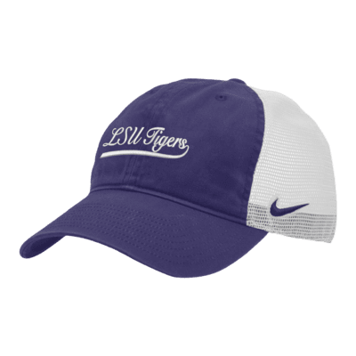 Gorra de rejilla universitaria Nike LSU Heritage86