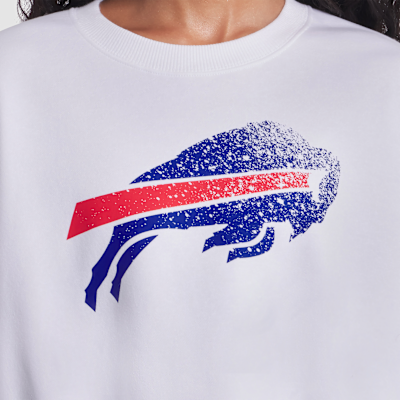 Sudadera de cuello redondo sin cierre Nike de la NFL para mujer Buffalo Bills Rivalries Collection Oversized
