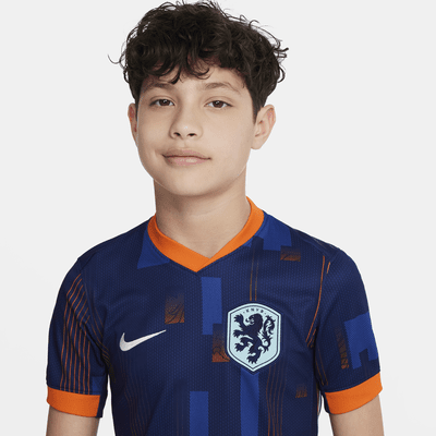 Nederland (herenelftal) 2024/25 Stadium Uit Nike Dri-FIT replica voetbalshirt voor kids