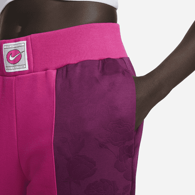 Pantalones de tejido Fleece de tiro medio para mujer Nike Sportswear Icon Clash