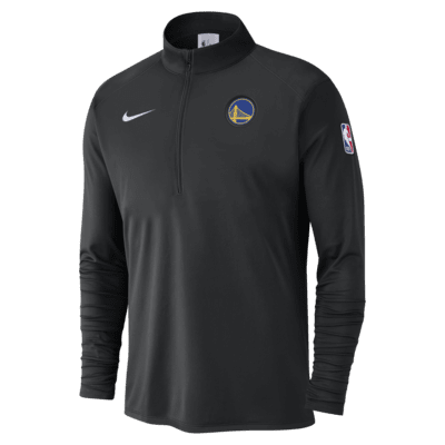 Playera de manga larga Nike de la NBA de medio cierre para hombre Golden State Warriors