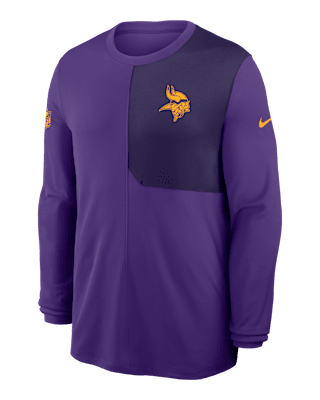 Мужские  Minnesota Vikings Sideline Coach Nike Dri-FIT NFL Long-Sleeve Top