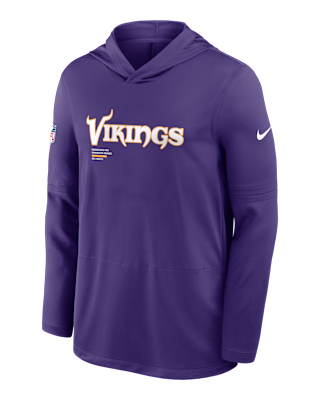 Мужские  Minnesota Vikings Pure Fury Sideline Nike Dri-FIT NFL Long-Sleeve Hooded Top