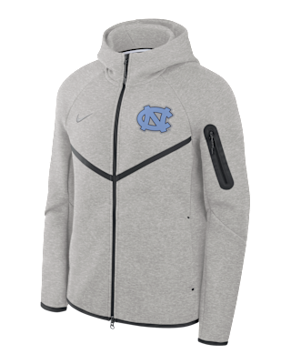 Мужская куртка North Carolina Tech Fleece Windrunner Jordan Brand College Full-Zip Hooded для бега