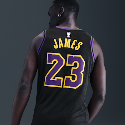 Lebron James Los Angeles Lakers City Edition Men's Nike Dri-FIT NBA Swingman Jersey
