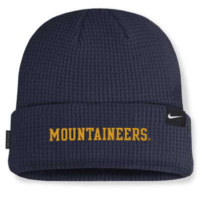 Gorro con dobladillo universitario Nike para hombre West Virginia Mountaineers Sideline Terra