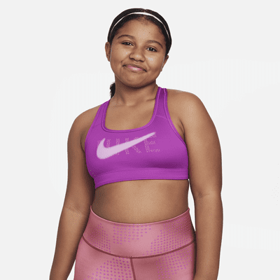 Nike Swoosh Big Kids' (Girls') Reversible Sports Bra (Extended Size). Nike .com