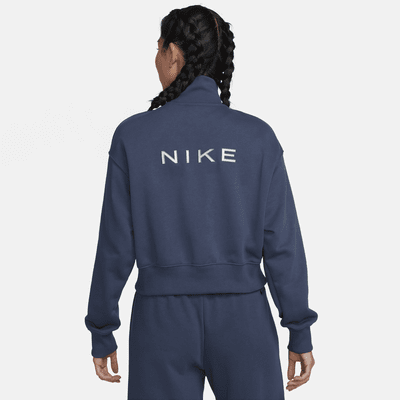 Nike Sportswear Women's Oversized 1/2-Zip Crop Fleece Sweatshirt