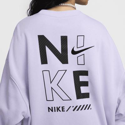 Nike Sportswear oversized fleeceshirt met ronde hals voor dames