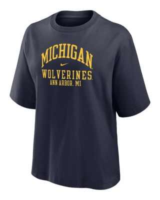 Женская футболка Michigan Nike College Boxy