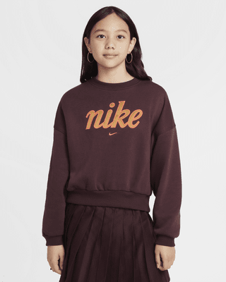 Детский свитшот Nike Sportswear Club Fleece Girls' Boxy Crew-Neck